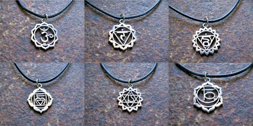 Chakra kette anhänger leder - chakra,