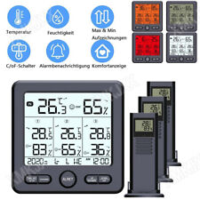 FUNK Wetterstation Thermometer mit Außensensor LCD Innen Außen Thermometer 