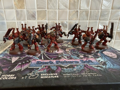Khorne berserker trupp - trupp, bemalt