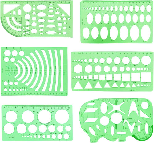Geometrische zeichenschablonen - geometrische,