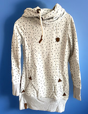 Naketano® Longpulli , Gr. XL , Long Pullover, Hoodie mit Sternen Muster Sweat