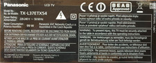 Panasonic l37etx54 - panasonic, tx-l37etx54