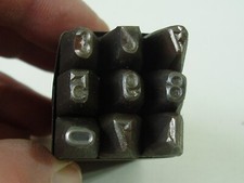 Antike seltene Schlagzahlen 5mm Oldtimer Rahmennummer