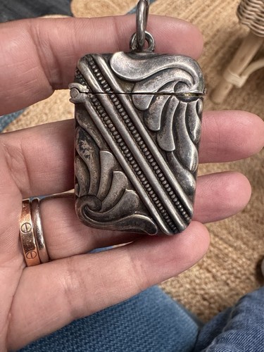 Vintage silber repousse vesta - vintage,