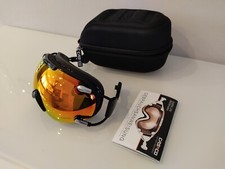CASCO FX-70L MagnetLink Carbonic Skibrille inkl. Sacchetto L schwarz-orange Neu.