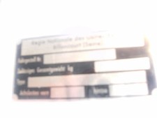 Typenschild Schild Renault