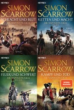 Simon Scarrow Die Napoleon-Saga Band 1-4 plus 1 exklusives Postkartenset