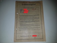 Fahrzeugbrief KFZ Brief 1956
