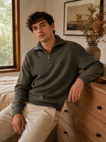 Burberry london half zip - burberry,