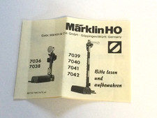 Märklin Signale 7036,7038 bis 7042 Anleitung Beschreibung Original von 04/75 Top