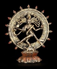 Shiva Figur als Nataraja - im Flammenkreis - Hindu Gottheit Buddha