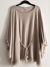 FTC Cashmere Poncho beige, Größe II, S/M neuwertig