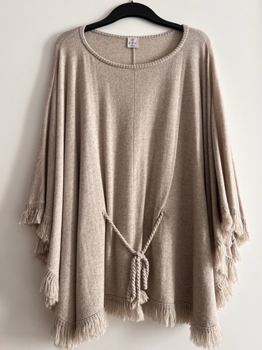 Ftc cashmere poncho beige - cashmere,