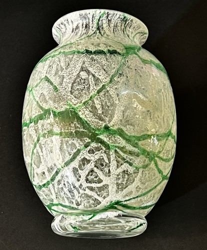 Schaumglas vase mit grünem - vase,