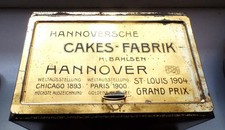 Alte Blechdose Hannoversche Cakes-Fabrik H.Bahlsen Weltausstellung St.Louis 1904