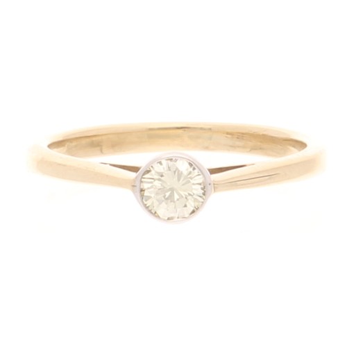 Solitärring karat gelbgold - solitärring, 9