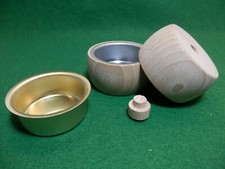 Teelichthalter Holztülle Ø 40mm Messingtülle Lichtertülle Pyramide umrüsten#89