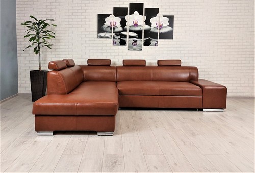 Rindsleder ecksofa 100 echt - 100%,