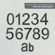 Hausnummer Edelstahl H30cm Arial-2D anthrazit RAL7016  V2A  0 1 2 3 4 5 6 7 8 9 