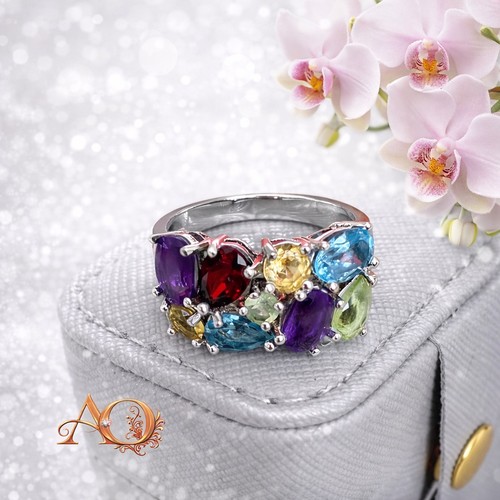Multicolor ring 925 - multicolor, silber
