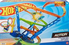Hot Wheels Action Spiral Speed Crash Fahrzeug Autorennbahn Set Kinder Geschenk Spielzeug