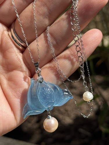 Kette anhänger aquamarin - kette,