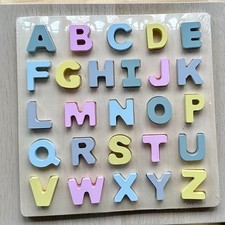 Holzpuzzle ABC Steckpuzzle Greifpuzzle Buchstaben Lernspielzeug ab 3 Jahre OVP