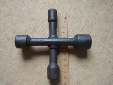 Steckschlüsselkreuz ähnl. Radkreuz klein DDR 10 12 14 17 mm Bordwerkzeug alt 