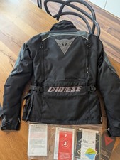 Dainese Damen Motorradjacke  TEMPEST LADY D-DRY Schwarz wie NEU+Rückenprotektor 
