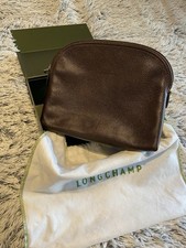 Longchamp Kulturbeutel Le Foulonne, Rindsleder, Farbe Braun, wie NEU, 2x benutzt
