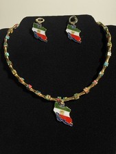 Iran Flagge bunte Schmuck Set
