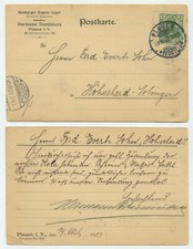 91032 - Postkarte Hermann Dominicus - Plauen 19.10.1903 nach Höhscheid-Solingen