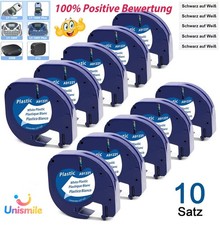 Schriftband 91221 Dymo Letra Tag Band für  LT-100T LT-100H XR XM Weiß 12mm 1/2"