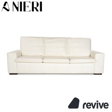 Nieri Leder Dreisitzer Creme