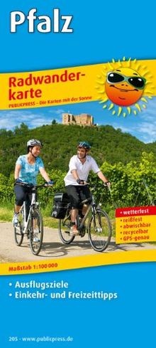 Radwanderkarte pfalz mit - pfalz:,