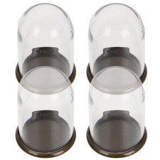  4 Pcs Puppenhaus Miniatur Zubehör Kleine Vitrine Klare Glas Cloke