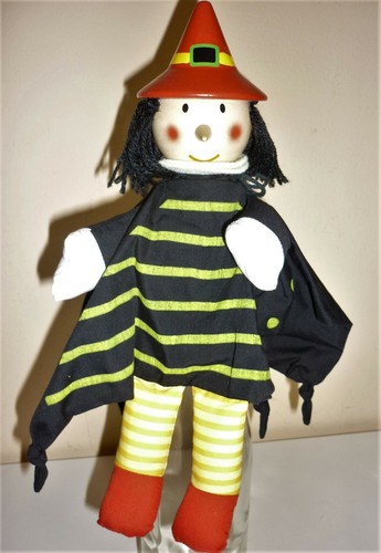 Handpuppe hexe mit kopf aus - handpuppe,