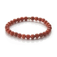 Edelstein Armband - 6mm Kugel-Armband Naturstein - Perlenarmband - viele Farben