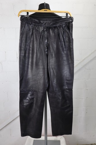 Schwarze leder hose m - schwarze, leder-hose