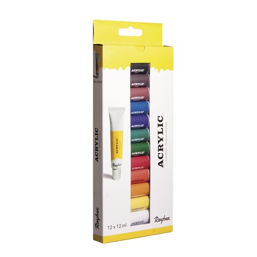 Acrylfarben set 12x12ml rayher - set,
