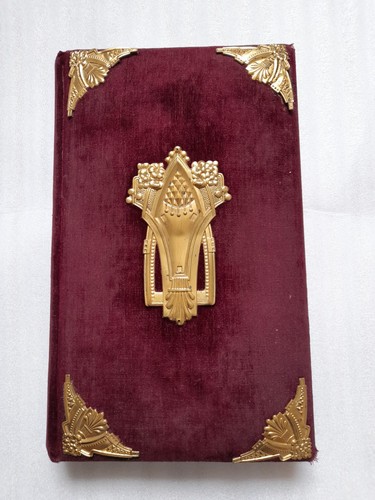 Fotoalbum jugendstil rot samt - fotoalbum,