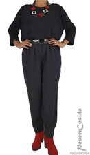 PoCo LAGENLOOK schmale Ballon-Hose schwarz L XL XXL XXXL 42 44 46 48 50 52 54 56