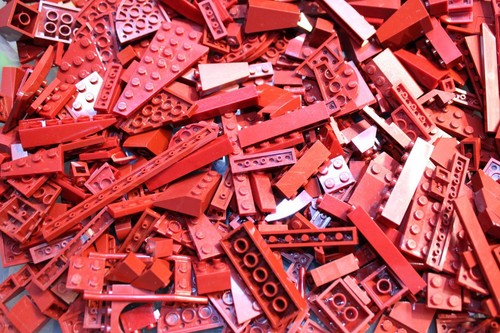 Lego 100 dunkelrote steine - lego,