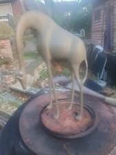 Giraffe Kunst Groß Figur Skulptur Messing Alt