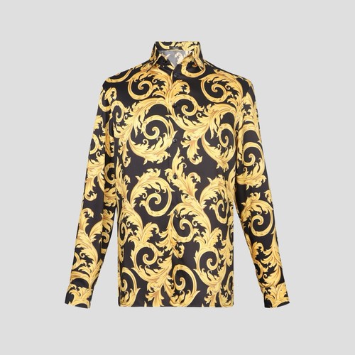 Versace barocco seidenhemd mit - versace,