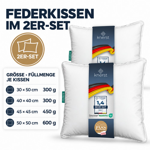 2er set federkissen - set,