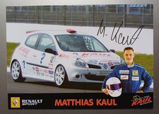 Motorsport Autogrammkarte Matthias Kaul, Renault Clio Cup