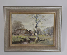 Oil on canvas Worpswede "Am