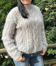 Handgestrickter Mohair Alpaka