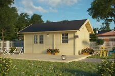 Gartenhaus Blockhaus Holzhaus LAYANA 40 mm 605x410 cm m. Schlafboden&Fußboden